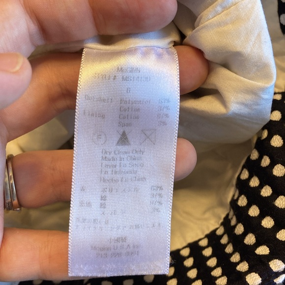 McGinn Womens Size 6 Cora Polka Dot Navy White Mini Tank Dress Structured Square - Picture 11 of 15